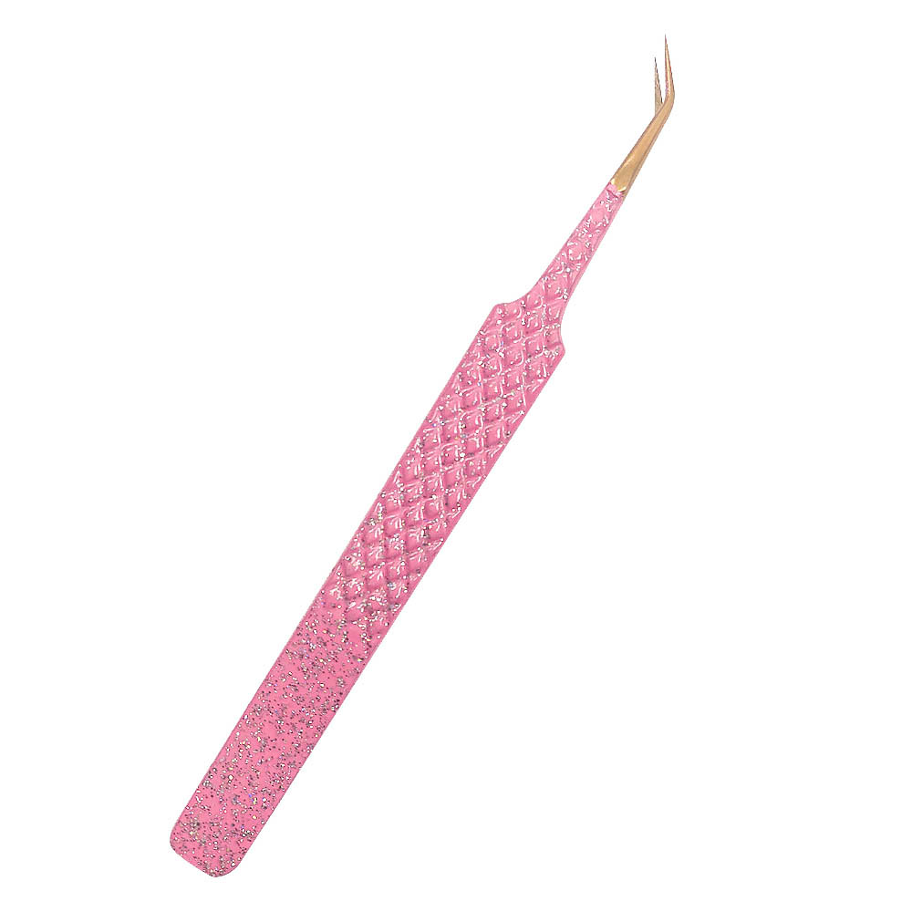 Bent Sticker Tweezers, Pink